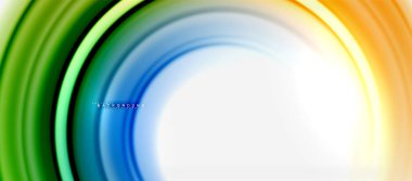 Gökkuşağı sıvı renkli arka plan - girdap ve daireler, bükülmüş sıvı renkler, renkli mermer veya plastik dalgalı doku zemin, çok renkli şablonu için iş veya teknoloji