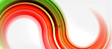 Gökkuşağı sıvı renkli arka plan - girdap ve daireler, bükülmüş sıvı renkler, renkli mermer veya plastik dalgalı doku zemin, çok renkli şablonu için iş veya teknoloji