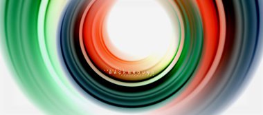 Gökkuşağı sıvı renkli arka plan - girdap ve daireler, bükülmüş sıvı renkler, renkli mermer veya plastik dalgalı doku zemin, çok renkli şablonu için iş veya teknoloji