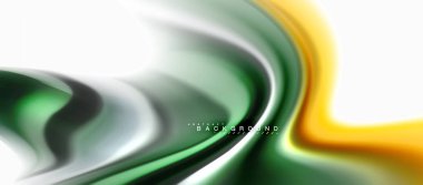 Sıvı sıvı karıştırma renkler konsepti üzerine açık gri renkli, eğri akışı, trendy soyut düzeni şablonu iş veya teknoloji sunu veya web broşür kapak için duvar kağıdı