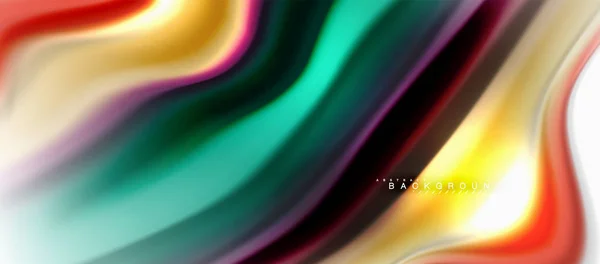 Flüssiges Farbmischkonzept auf hellgrauem Hintergrund, Kurvenfluss, trendige abstrakte Layoutvorlage für Business- oder Technologiepräsentation oder Web-Broschüreneinband, Tapete — Stockvektor