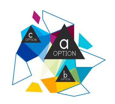 Üçgen infographics tasarım düzeni