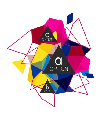 Üçgen infographics tasarım düzeni