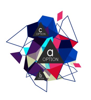 Üçgen infographics tasarım düzeni