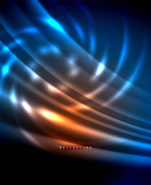 Neon parlayan techno hatları, yüksek teknoloji fütüristik arka plan şablonu kare şekilleri ile