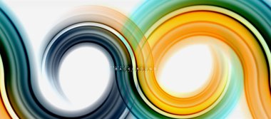Gökkuşağı sıvı renkli arka plan - girdap ve daireler, bükülmüş sıvı renkler, renkli mermer veya plastik dalgalı doku zemin, çok renkli şablonu için iş veya teknoloji