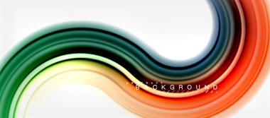 Gökkuşağı sıvı renkli arka plan - girdap ve daireler, bükülmüş sıvı renkler, renkli mermer veya plastik dalgalı doku zemin, çok renkli şablonu için iş veya teknoloji