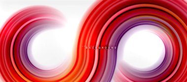 Gökkuşağı sıvı renkli arka plan - girdap ve daireler, bükülmüş sıvı renkler, renkli mermer veya plastik dalgalı doku zemin, çok renkli şablonu için iş veya teknoloji