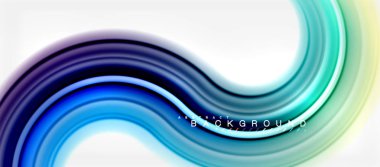 Gökkuşağı sıvı renkli arka plan - girdap ve daireler, bükülmüş sıvı renkler, renkli mermer veya plastik dalgalı doku zemin, çok renkli şablonu için iş veya teknoloji