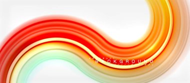 Gökkuşağı sıvı renkli arka plan - girdap ve daireler, bükülmüş sıvı renkler, renkli mermer veya plastik dalgalı doku zemin, çok renkli şablonu için iş veya teknoloji