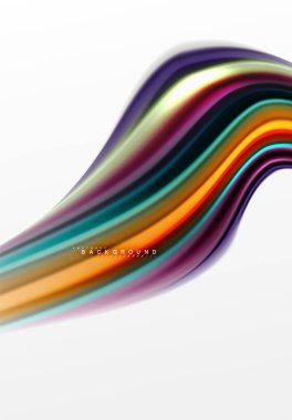 Sıvı sıvı karıştırma renkler konsepti üzerine açık gri renkli, eğri akışı, trendy soyut düzeni şablonu iş veya teknoloji sunu veya web broşür kapak için duvar kağıdı