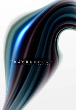 Sıvı sıvı karıştırma renkler konsepti üzerine açık gri renkli, eğri akışı, trendy soyut düzeni şablonu iş veya teknoloji sunu veya web broşür kapak için duvar kağıdı