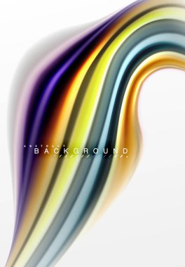 Sıvı sıvı karıştırma renkler konsepti üzerine açık gri renkli, eğri akışı, trendy soyut düzeni şablonu iş veya teknoloji sunu veya web broşür kapak için duvar kağıdı