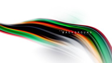 Sıvı sıvı karıştırma renkler konsepti üzerine açık gri renkli, dalga ve girdap eğrisi akışı satır, trendy soyut düzeni şablonu iş sunumu, app duvar kağıdı başlık sayfası, poster veya duvar kağıdı için