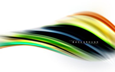 Sıvı sıvı karıştırma renkler konsepti üzerine açık gri renkli, dalga ve girdap eğrisi akışı satır, trendy soyut düzeni şablonu iş sunumu, app duvar kağıdı başlık sayfası, poster veya duvar kağıdı için