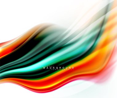 Sıvı sıvı karıştırma renkler konsepti üzerine açık gri renkli, dalga ve girdap eğrisi akışı satır, trendy soyut düzeni şablonu iş sunumu, app duvar kağıdı başlık sayfası, poster veya duvar kağıdı için