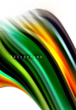 Sıvı sıvı karıştırma renkler konsepti üzerine açık gri renkli, dalga ve girdap eğrisi akışı satır, trendy soyut düzeni şablonu iş sunumu, app duvar kağıdı başlık sayfası, poster veya duvar kağıdı için