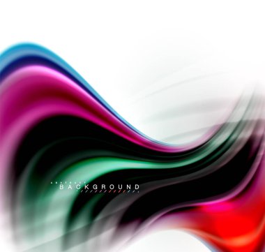 Sıvı sıvı karıştırma renkler konsepti üzerine açık gri renkli, dalga ve girdap eğrisi akışı satır, trendy soyut düzeni şablonu iş sunumu, app duvar kağıdı başlık sayfası, poster veya duvar kağıdı için