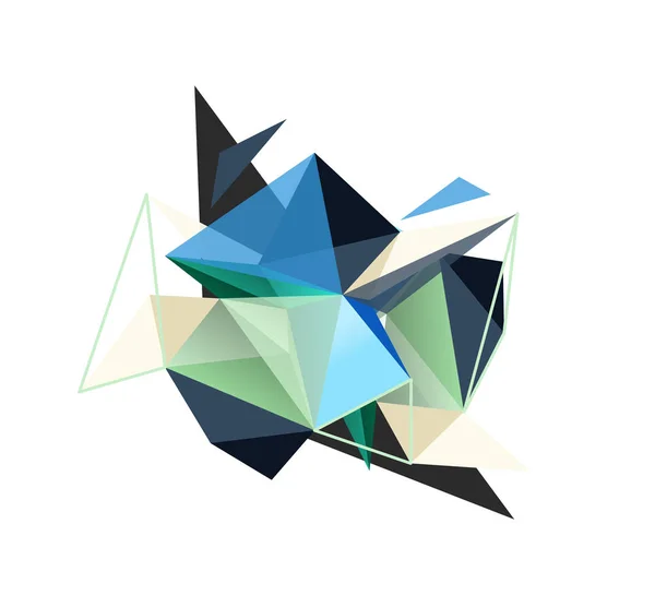 矢量三角形抽象背景, 低聚概念 — 图库矢量图片
