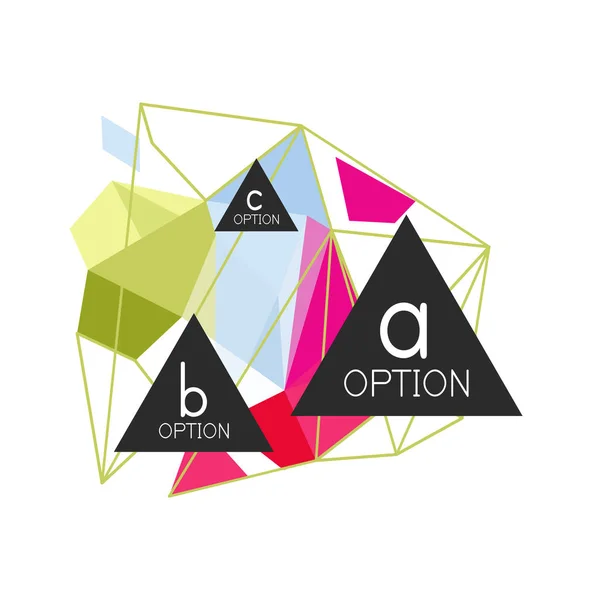 Diseño de infografías triangulares — Vector de stock