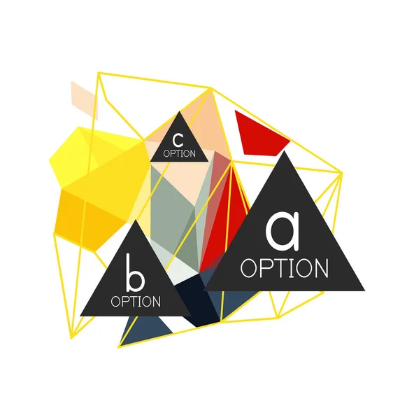 Infografías geométricas triangulares — Vector de stock