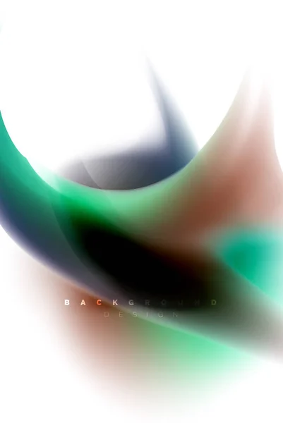 全息流体颜色流动, 彩色液体混合颜色运动概念 — 图库矢量图片