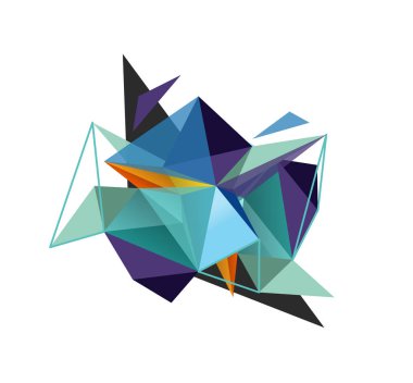 Vektör üçgen arka plan, düşük poli kavramı