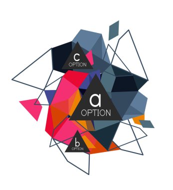 Üçgen infographics tasarım düzeni