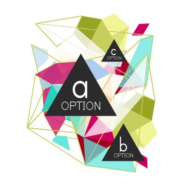 Üçgen infographics tasarım düzeni