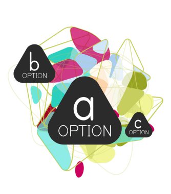 Üçgen infographics tasarım düzeni