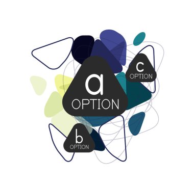 Üçgen infographics tasarım düzeni