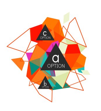 Üçgen infographics tasarım düzeni