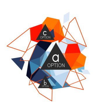 Üçgen infographics tasarım düzeni