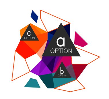 Üçgen infographics tasarım düzeni