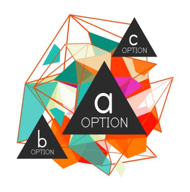 Üçgen infographics tasarım düzeni