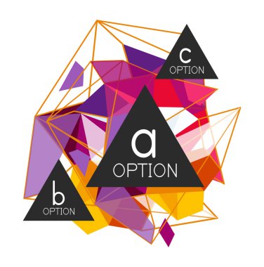 Üçgen infographics tasarım düzeni