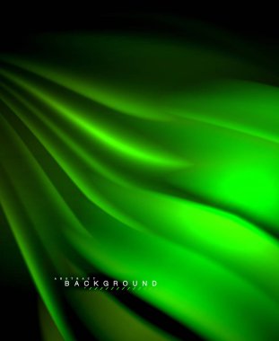 Neon holografik sıvı renkli dalga web, duvar kağıdı, desen, doku ve arka plan için