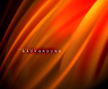 Neon parlayan dalga, sihirli enerji ve ışık arka plan. Vektör duvar kağıdı şablonu