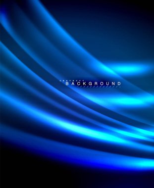 Neon parlayan techno hatları, yüksek teknoloji fütüristik arka plan şablonu kare şekilleri ile