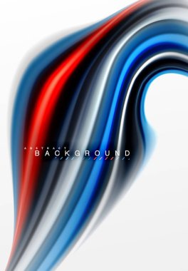 Sıvı sıvı karıştırma renkler konsepti üzerine açık gri renkli, eğri akışı, trendy soyut düzeni şablonu iş veya teknoloji sunu veya web broşür kapak için duvar kağıdı