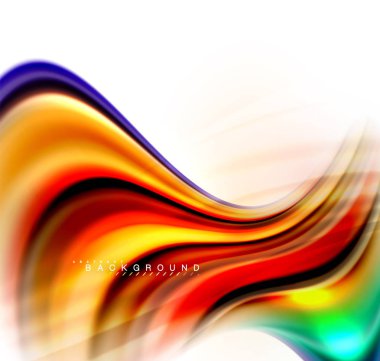 Sıvı sıvı karıştırma renkler konsepti üzerine açık gri renkli, dalga ve girdap eğrisi akışı satır, trendy soyut düzeni şablonu iş sunumu, app duvar kağıdı başlık sayfası, poster veya duvar kağıdı için