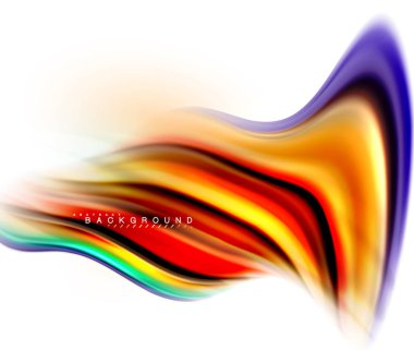 Sıvı sıvı karıştırma renkler konsepti üzerine açık gri renkli, dalga ve girdap eğrisi akışı satır, trendy soyut düzeni şablonu iş sunumu, app duvar kağıdı başlık sayfası, poster veya duvar kağıdı için