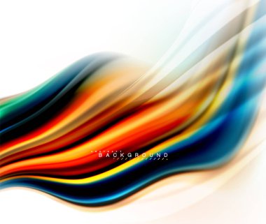 Sıvı sıvı karıştırma renkler konsepti üzerine açık gri renkli, dalga ve girdap eğrisi akışı satır, trendy soyut düzeni şablonu iş sunumu, app duvar kağıdı başlık sayfası, poster veya duvar kağıdı için