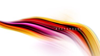 Sıvı sıvı karıştırma renkler konsepti üzerine açık gri renkli, dalga ve girdap eğrisi akışı satır, trendy soyut düzeni şablonu iş sunumu, app duvar kağıdı başlık sayfası, poster veya duvar kağıdı için