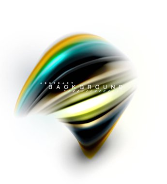 Sıvı sıvı karıştırma renkler konsepti üzerine açık gri renkli, dalga ve girdap eğrisi akışı satır, trendy soyut düzeni şablonu iş sunumu, app duvar kağıdı başlık sayfası, poster veya duvar kağıdı için