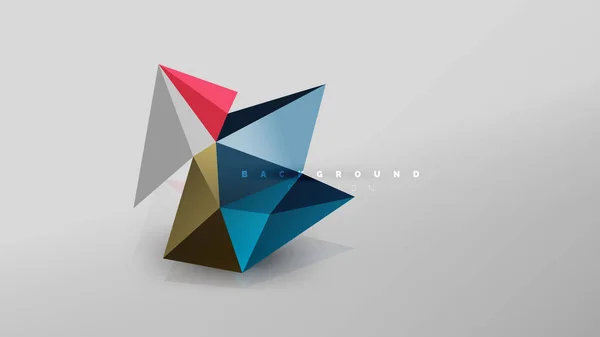 Fondo abstracto: composición geométrica de la forma del estilo de origami, concepto triangular de diseño de poli bajo. Colorida ilustración minimalista de moda — Vector de stock