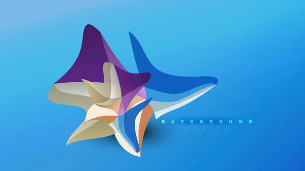 Sfondo astratto - composizione geometrica in stile origami, concetto di design triangolare a basso poli. Illustrazione minimalista di tendenza colorata — Vettoriale Stock