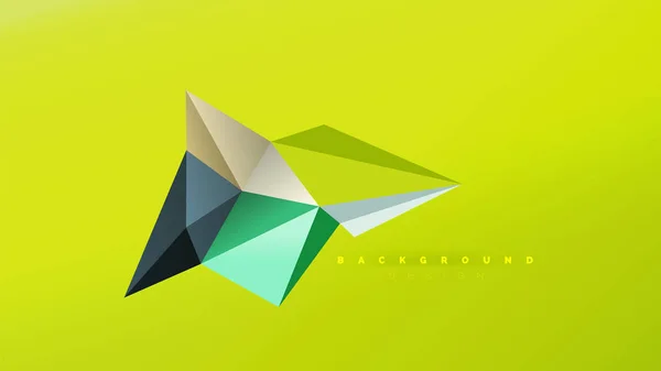 Abstrakt bakgrund - geometriska origami stil formen sammansättning, triangulära låg poly designkoncept. Färgglada trendig minimalistisk illustration — Stock vektor