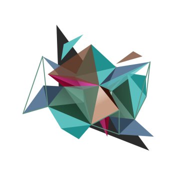 Vektör üçgen arka plan, düşük poli kavramı