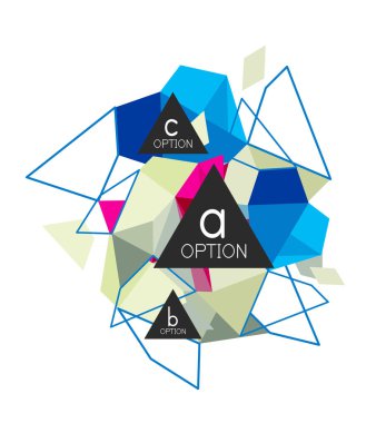 Üçgen infographics tasarım düzeni